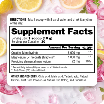 Creatine + Magnesium L-Threonate (Magtein®)